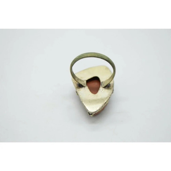 Southwestern .925 Sterling Silver Goldstone Ring 9 - Picture 6 of 8